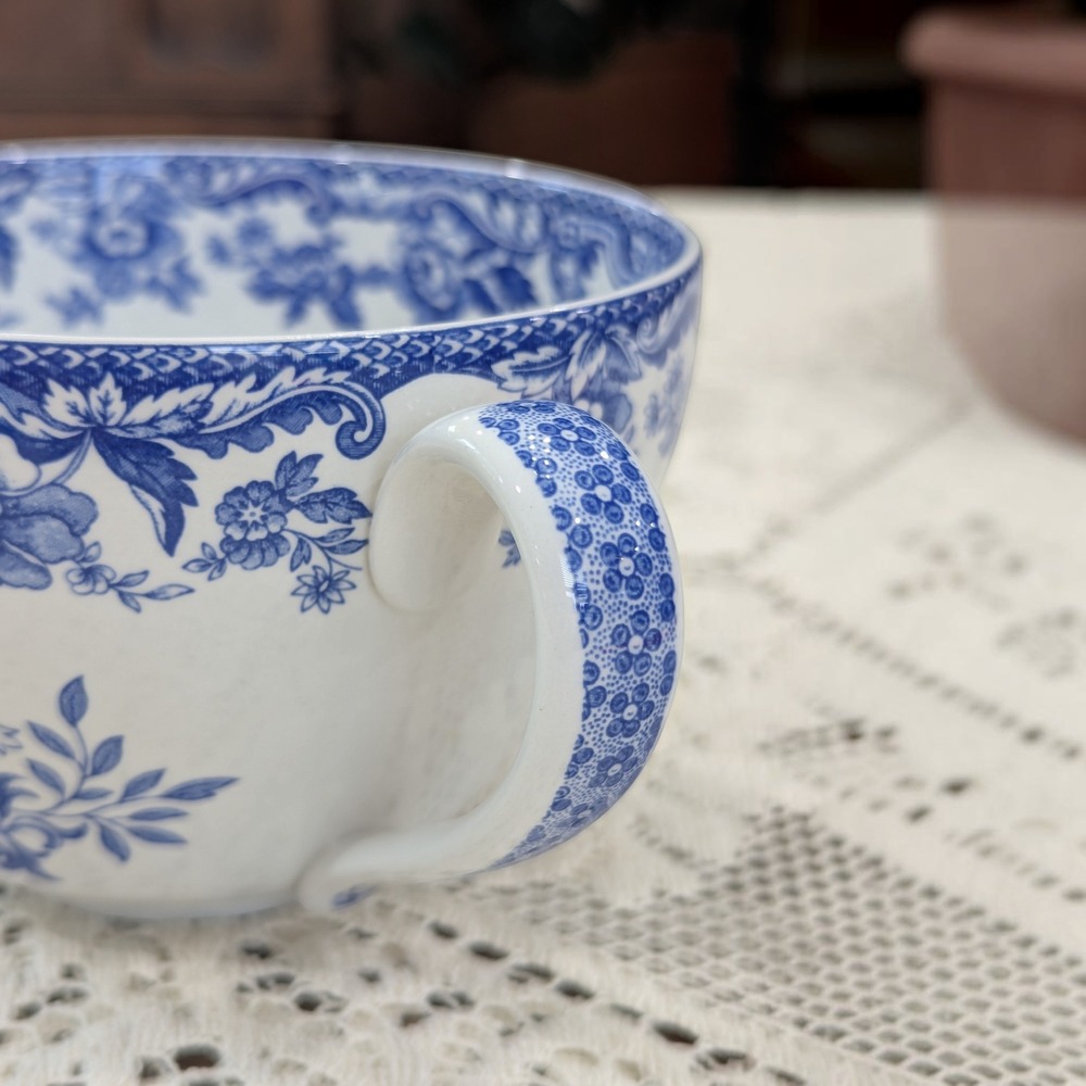 Vintage Spode Jumbo Cup British Flowers Blue Room Collection - Picture 11 of 11